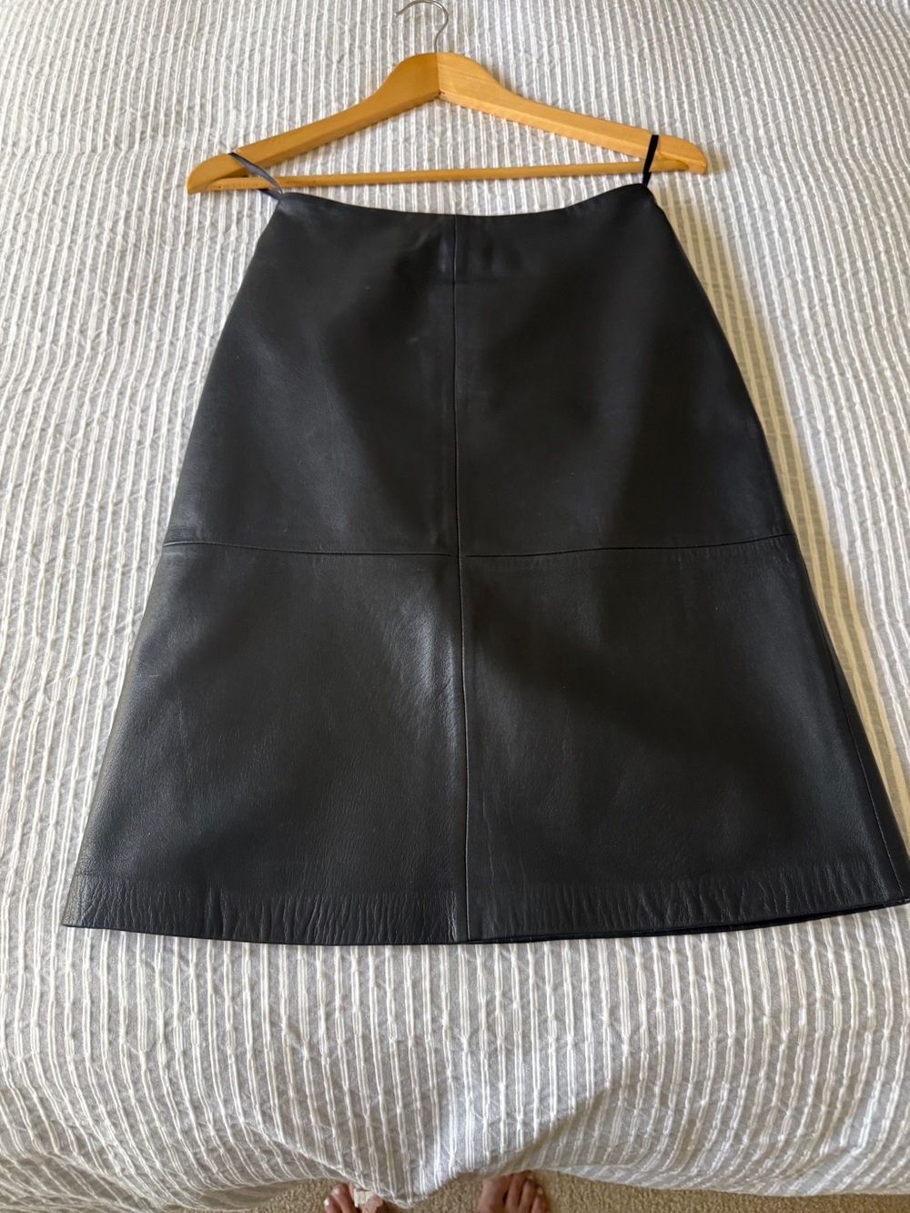 Vintage Y2K GAP genuine leather black skirt - size 0